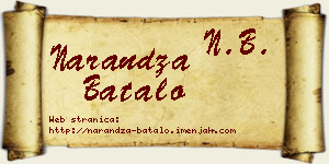 Narandža Batalo vizit kartica